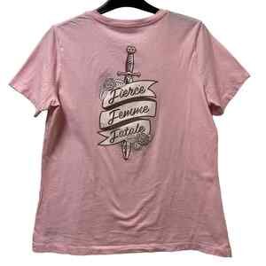 Grunt Style Pink “fierce femme fatale” T-shirt Size Medium